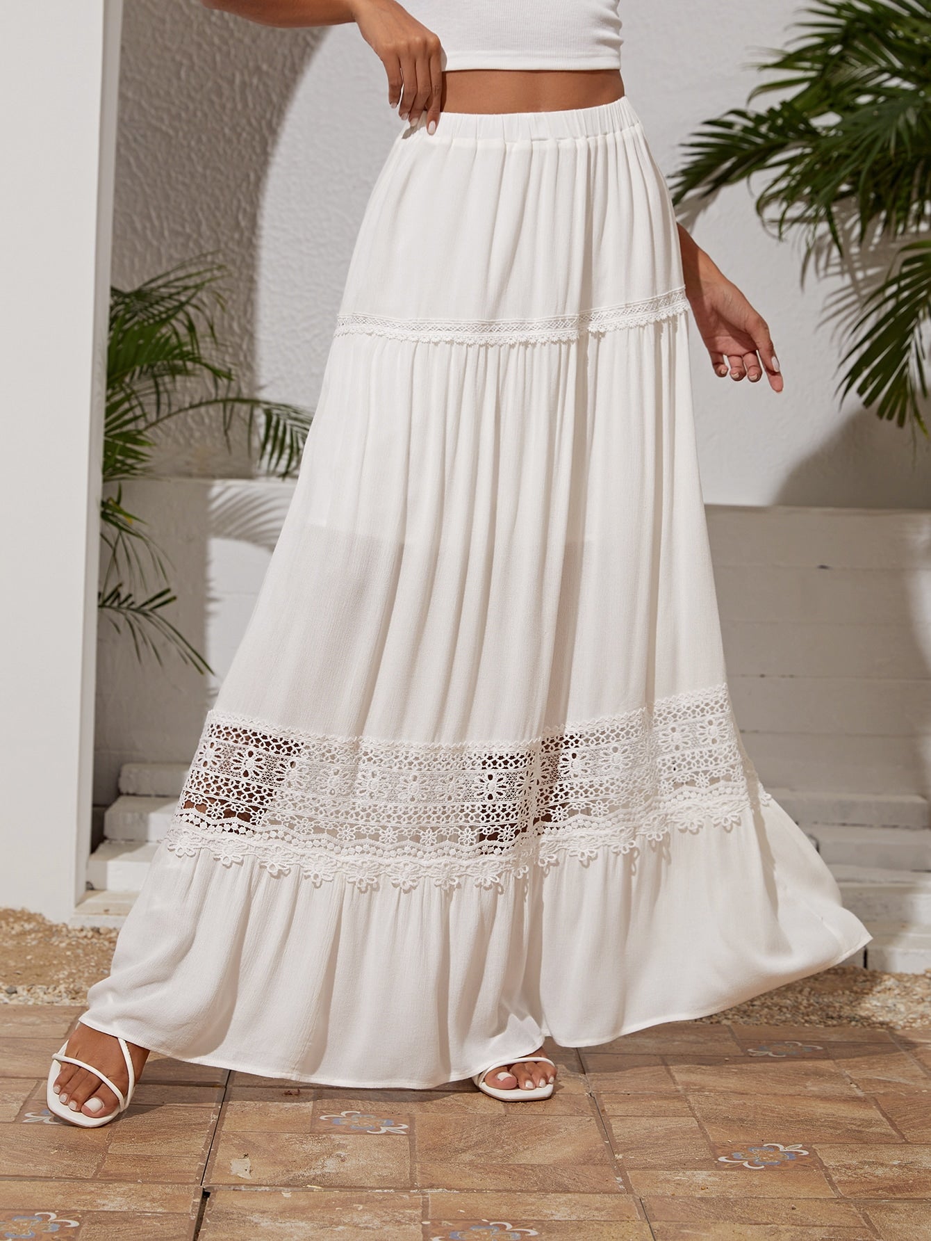 Iyawo Ruffle Hem Skirt