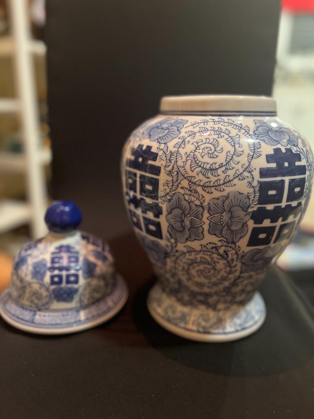 Blue Swirls and Flowers