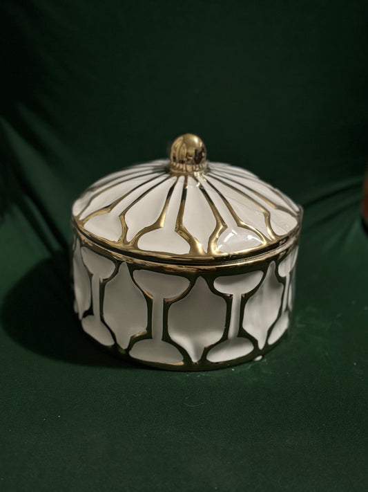 Gold & White Small Sopera