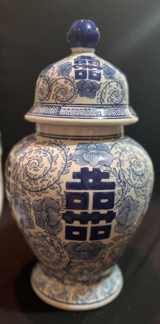 Blue Swirls and Flowers